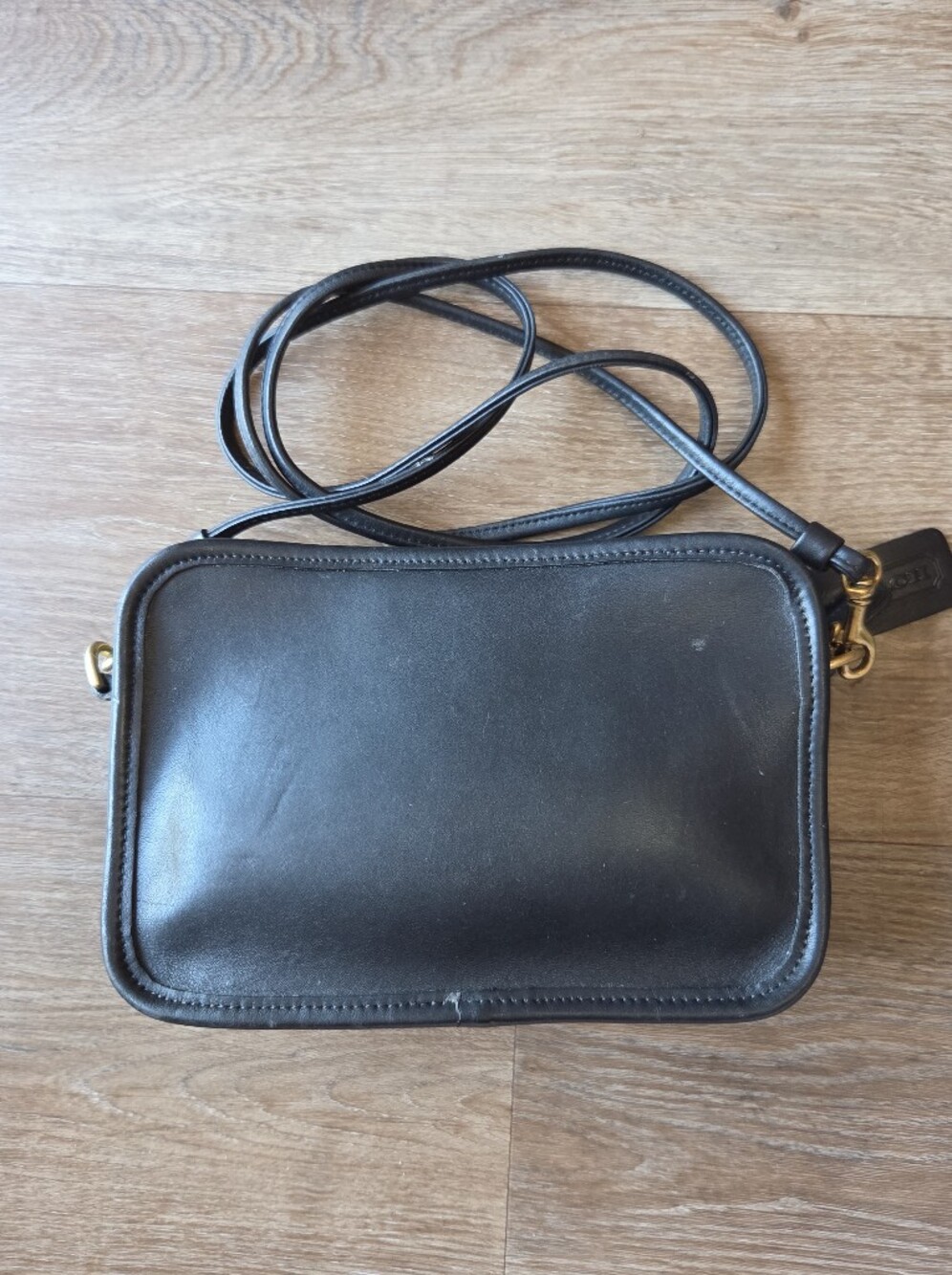 Vintage Coach Carnival Style 9925 Black Leather Bag Crossbody Purse w/Hang Tag - Picture 2 of 14